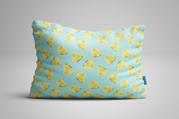 Blue tropical pattern pillow case