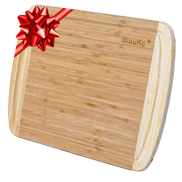 BlauKe Large Wood Cutting Board for Kitchen 14x11 inch - Bam - Inspire  Uplift