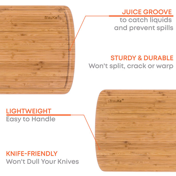 24 X 18 Inch Extra Large Bamboo Cutting Board With Juice Groove, Kitchen  Wood Chopping Boards
