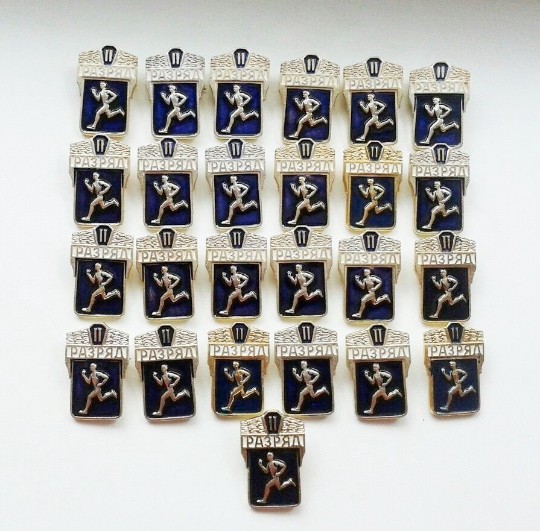 soviet junior sport award pins