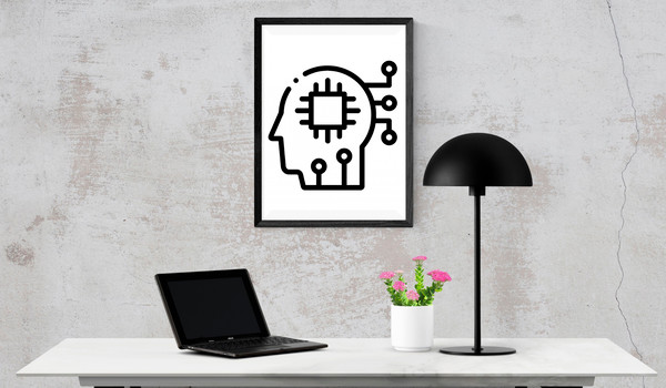 artificial intelligence sticker IT technology science and technology programming