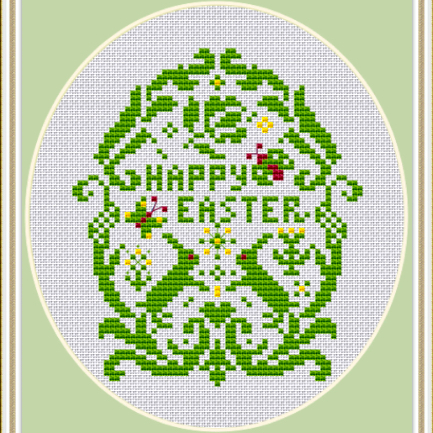 Happy Easter Ornamenttal Egg 2 green 1.jpg