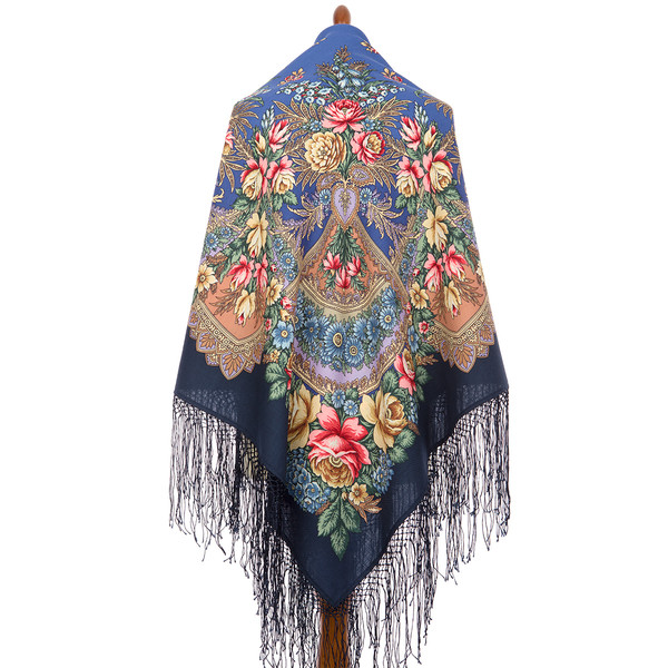 elite original woolen pavlovo posad shawl large size 1028-14