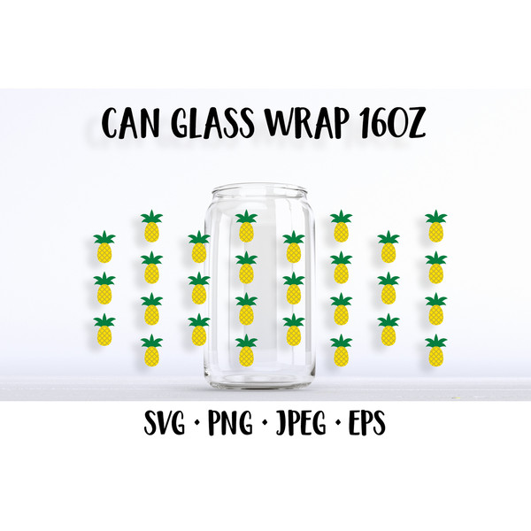 Sunflower Libbey beer can glass wrap template SVG By LaBelezoka