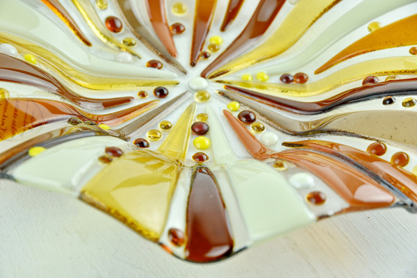 Dessert fused glass modern candy dish - Fused glass art