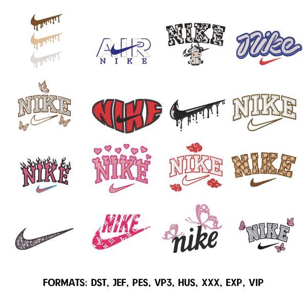 Nike embroidery design bundle file, Swoosh nike embroidery d - Inspire ...