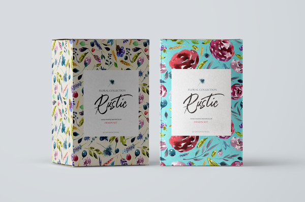 Floral packaging design card boxes
