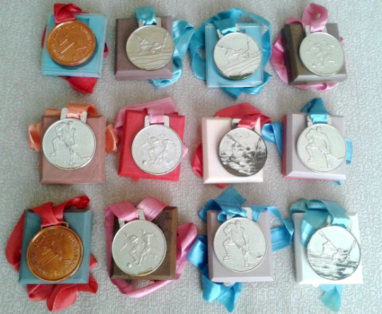 soviet sport awards medals vintage