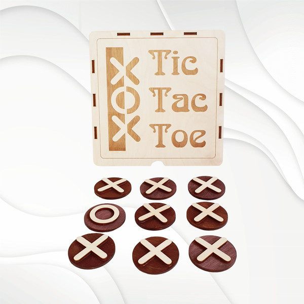 Tic Tac Toe svg files pattern for laser cutting