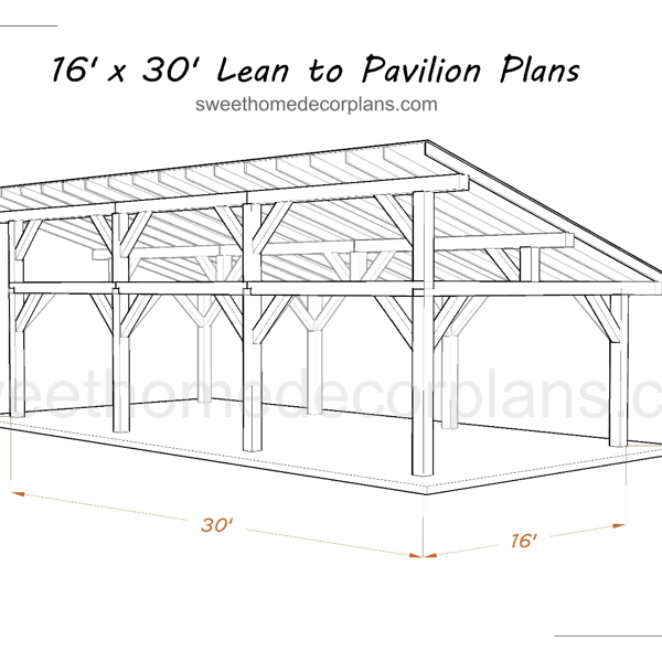 Diy 16 x 30 lean to pavilion plans in pdf-1.jpg