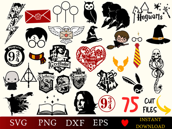 Harry Potter SVG Files - Cricut & Silhouette Cut Files - Pineapple Paper Co.