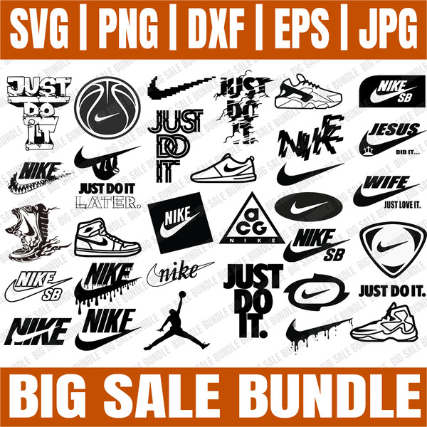 Bundle 32 Files Nike Bundle svg, Just Do It svg, Logo svg, F - Inspire ...