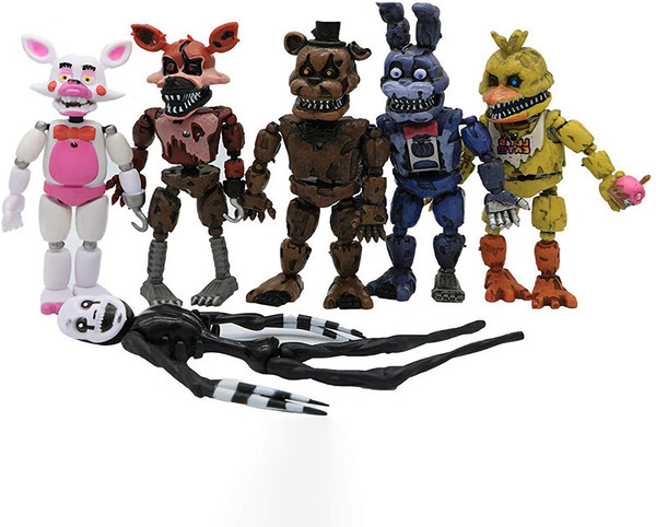 8pcs Set Five Nights At Freddy's FNAF Nightmare Action Figur