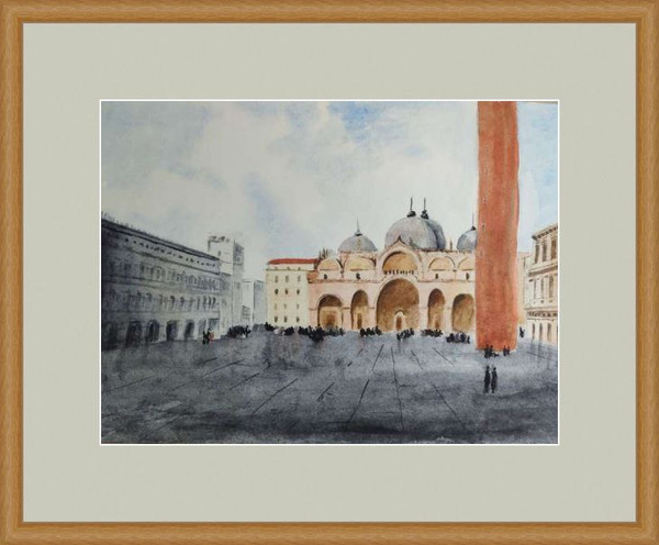 8Piazza San Marco Painting Watercolor Art Cityscape 8 by 11.jpg