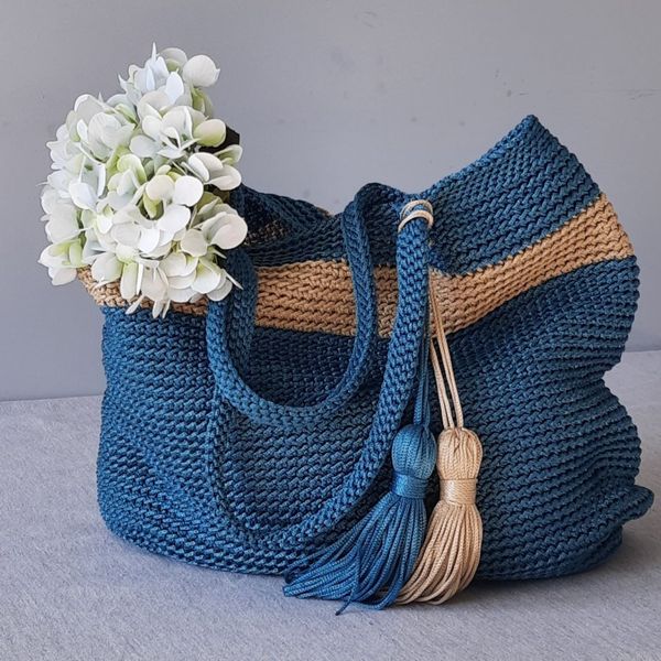Shopping bag PDF easy crochet pattern for beginners - Inspire Uplift