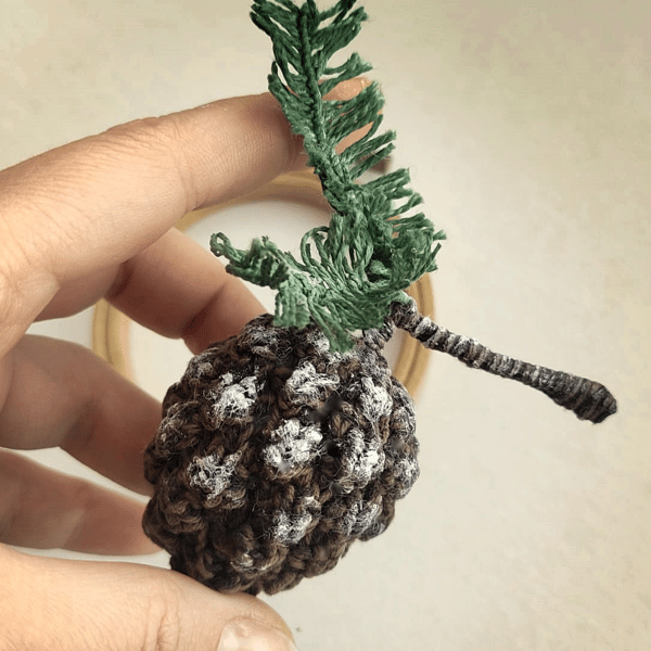 Cone toy knitting pattern, new year and Christmas decor, farmhouse decor, small knitted gifts, realistic cone tutorial 4.jpg