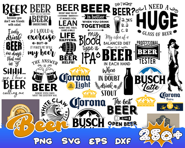 250 BEER LOGO SVG BUNDLE, Beer Clipart Bundle, Beer Svg for Cricut, Beer svg.jpg