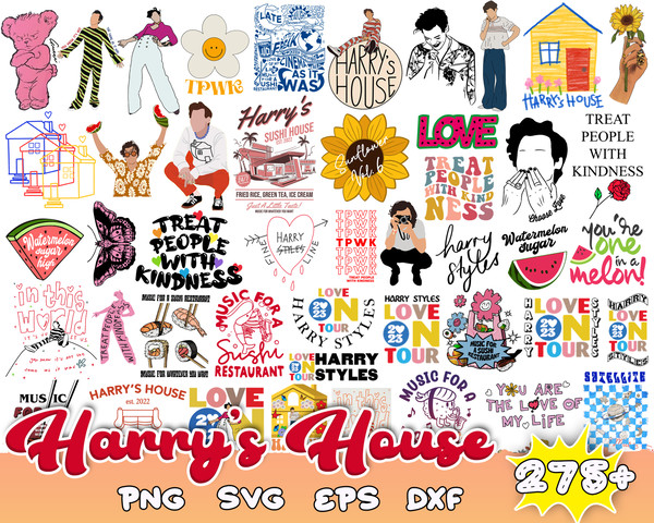 275 Harry's House Bundle, Harry's House Svg Designs, Harry Style Merch, Digital Download, Love On Tour 2022, Harry's House Track List PNG.jpg