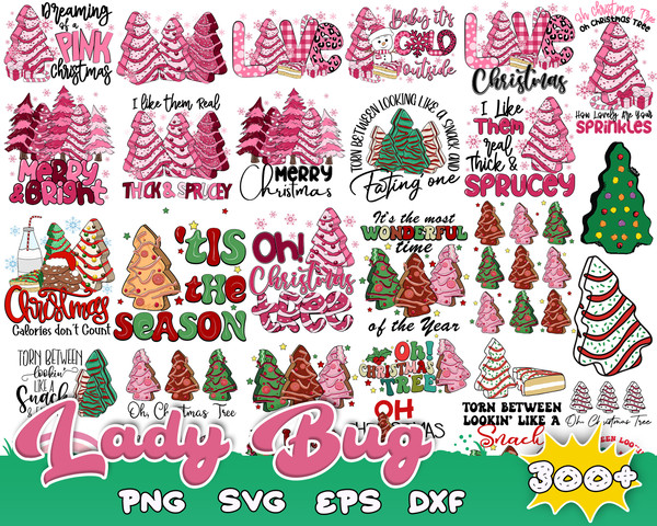Bundle Christmas Tree Cake Svg, Little Debbie Christmas Tree Cake Svg, Christmas Cake Png, Cricut Christmas Files.jpg