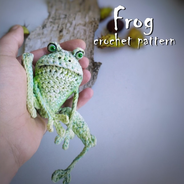 Frog Crochet Pattern, toad amigurumi toy, plush toy diy, green little frog for kid, crochet tutorial, frog pattern ebook1.jpg