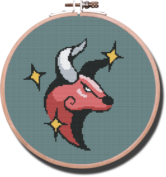 79x89 st Taurus Zodiac modern cross stitch PDF pattern