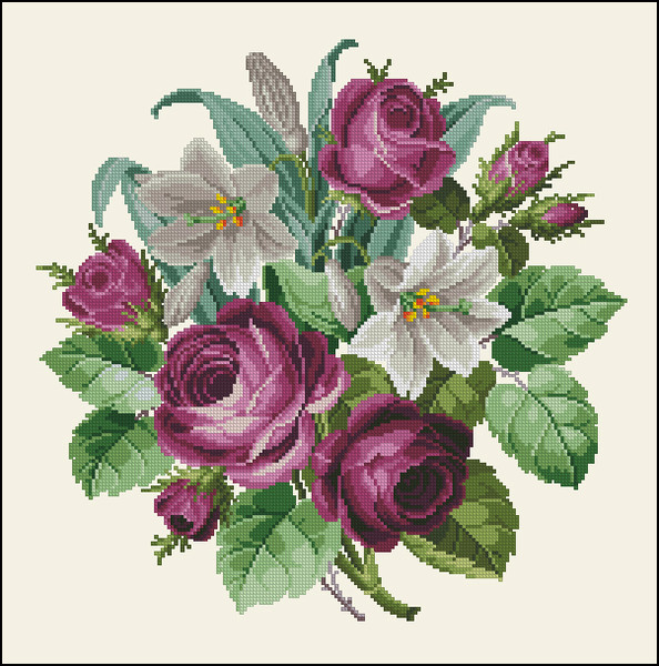 Розовые розы с лилиейником р.jpg
