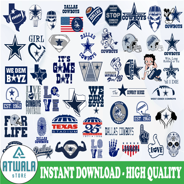 Dallas Cowboys logo, bundle logo, NFL teams, Football Teams, - Inspire  Uplift
