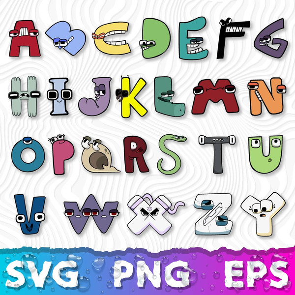 A PNG of All of the alphabet lore characters I could fit into a single post  : r/alphabetfriends