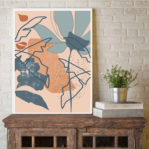 Three abstract prints in beige tones can be downloaded 1