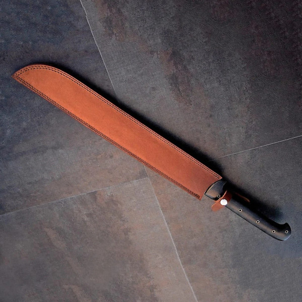 handmade d2 Steel tactical warrior combat fighter sword-micarta handle-handmade-hand forged-along leather sheath.png