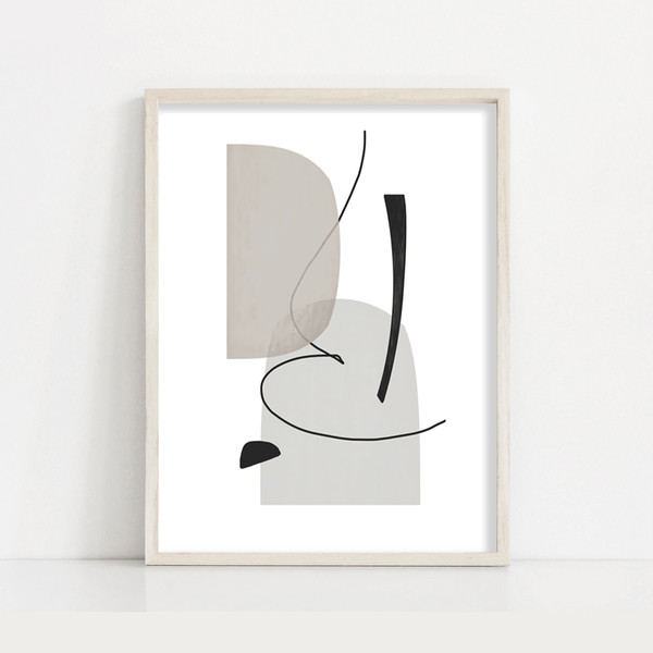 3 gray abstract geometric posters that are easy to download 1