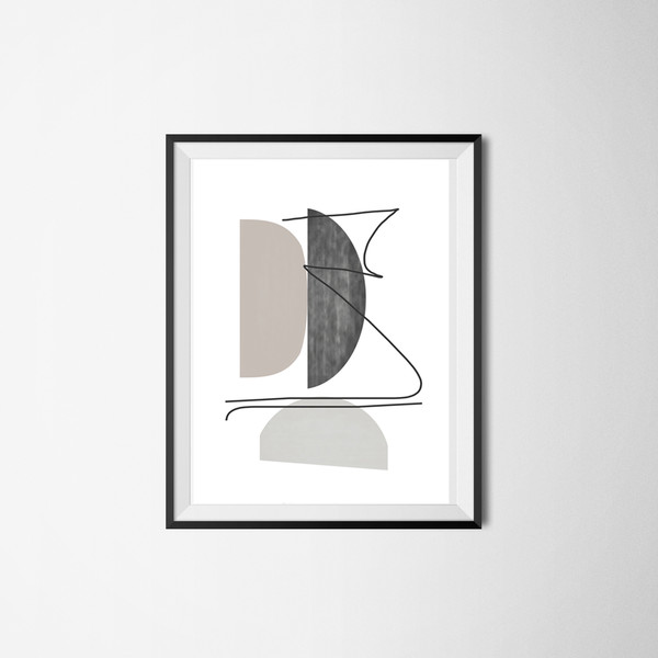 3 gray abstract geometric posters that are easy to download 1