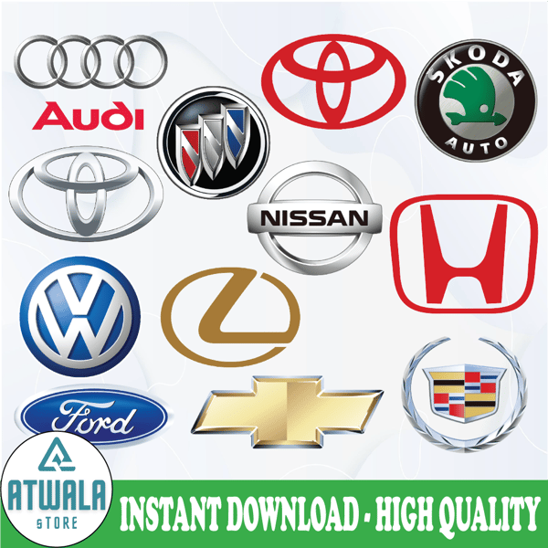Car Brands Logos Svg, Car Cutting File, Car Logos SVG, Car B ...