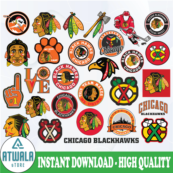 Chicago Blackhawks Bundle Svg, Blackhawks Svg, NHL svg, NHL svg, hockey,  Cut File