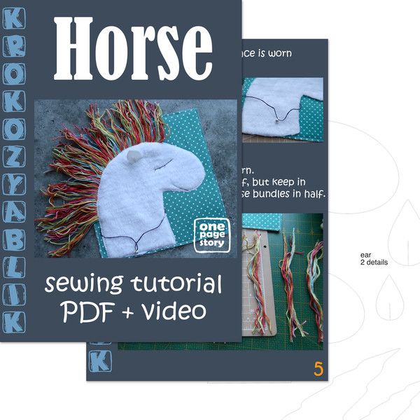 PDF pattern tutorial felt horse