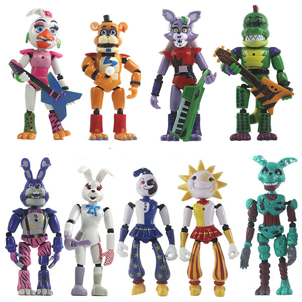 5PCS/SET FNAF security breach Five Nights At Freddy's action figures Toys