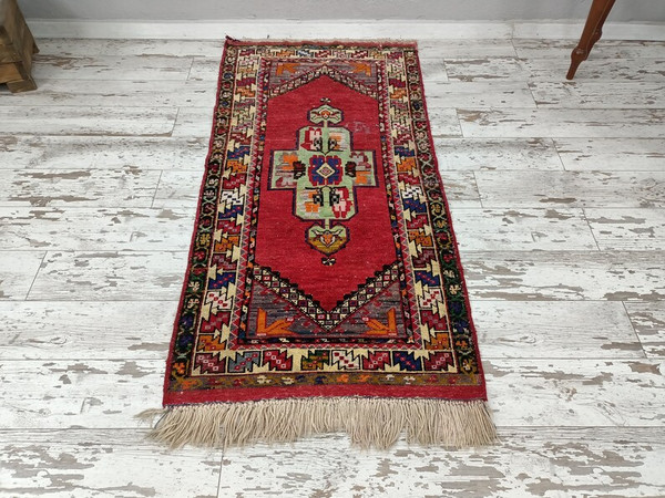Mini Oushak, Fringed Rug, Anatolian Rug, Turkish Rug, Bath Rug, Handmade Rug, Vintage Rug, Floor Rug,02.jpg