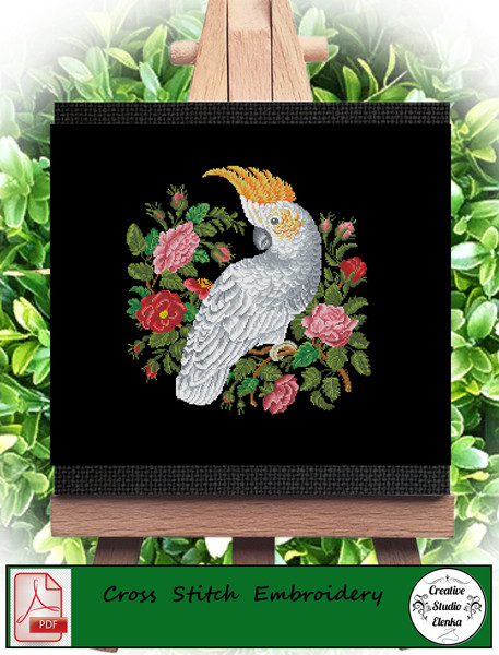 Cockatoos and flowers .jpg