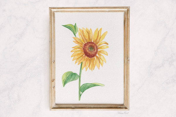 Sunflower_NinaFert_Etsy_framed.jpg