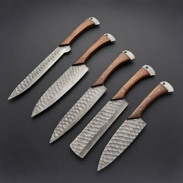 Custom Handmade Damascus Steel Knives set for Kitchen - Inspire Uplift