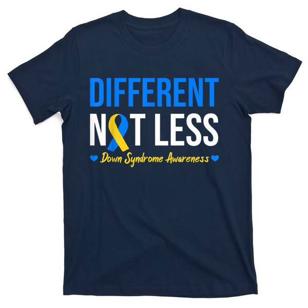 Different Not Less World Down Syndrome Awareness Day Ribbon - Inspire ...