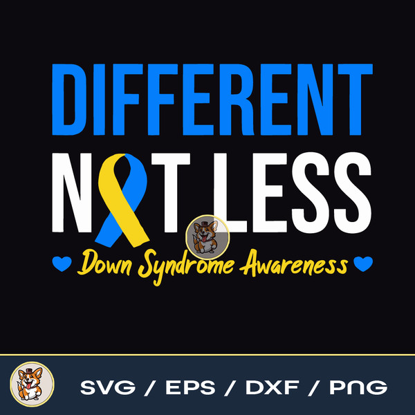 Different Not Less World Down Syndrome Awareness Day Ribbon 2.jpg