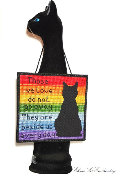 Cat Memorial. Cat Loss Gift. Pet Loss Gift. Cat Sympathy Sign. Cat Remembrance Ornament. Always in My Heart. Rainbow Bridge. Pet Memorial.jpg