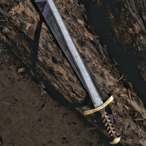 VIKING SWORD Gift Viking Mythology Damascus Steel Custom Handmade.png