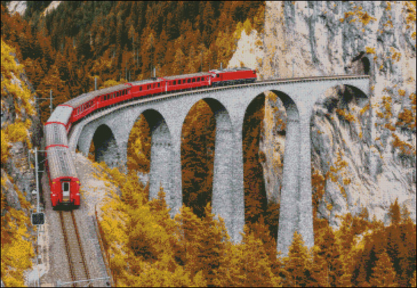 Autumn Landscape With Red Train1.jpg