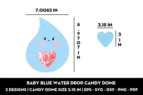 Baby blue water drop candy dome cover 2.jpg