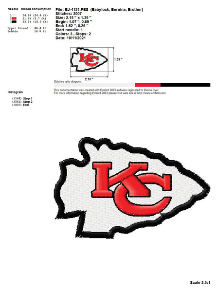 NFL Kansas City Chiefs Logo Embroidery Design, NFL Chiefs Lo