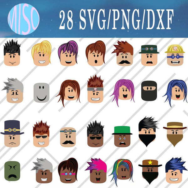 Roblox face svg, Roblox face bundle svg, Png, Dxf - Inspire Uplift