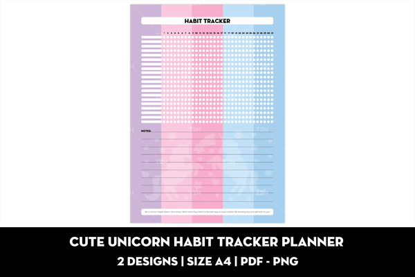 Cute unicorn habit tracker planner cover 2.jpg