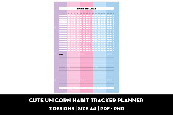 Cute unicorn habit tracker planner cover 3.jpg